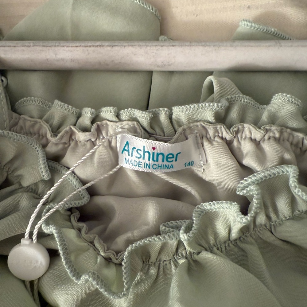 Arshiner Light Green Ruffle Dress - Picture 3 of 9